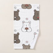 Illustration d'animaux de chiots mignons (Serviette à main)