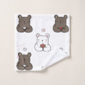 Illustration d'animaux de chiots mignons (Gant de toilette)