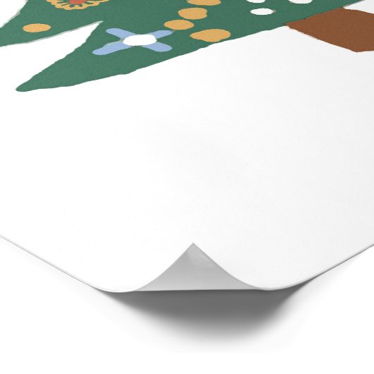 Illustration d'arbre de Noël Impression nordique (Coin)