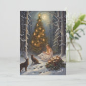 Illustration d'arbre de Yule de la forêt, carte de (Debout devant)