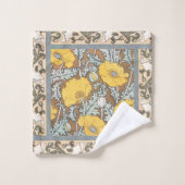 illustration d'art pavot fleur jaune (Gant de toilette)