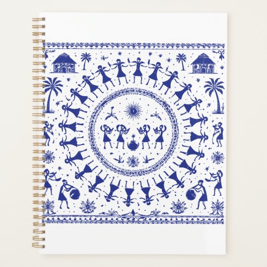 Illustration d'art tribal indien Warli (Devant)