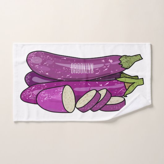 Illustration d'aubergine (Serviette à main)
