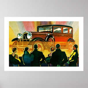 Illustration d'automobile d'art déco