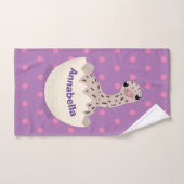 Illustration d'autruche pour bébé à couver mignon (Serviette à main)
