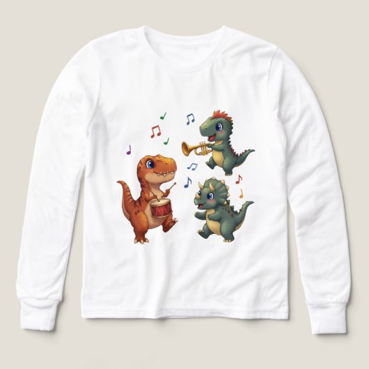 Illustration de bande dessinée de dinosaure mignon (Motif recto)