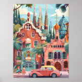 Illustration de Barcelone Impression Espagne Voyag (Devant)