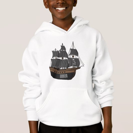 Illustration de bateau pirate (Devant)
