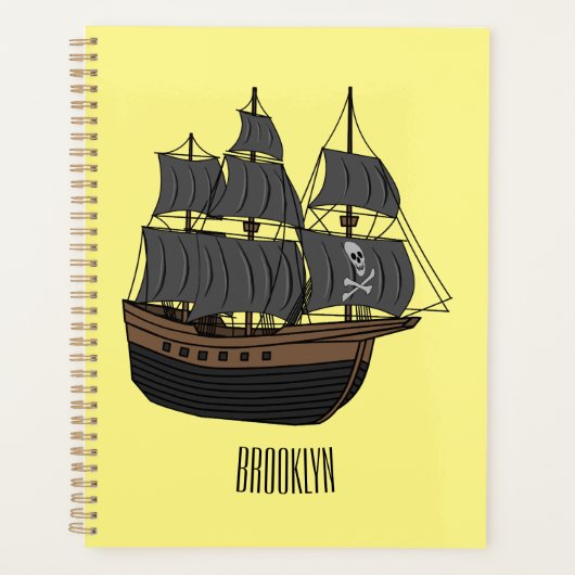 Illustration de bateau pirate (Devant)