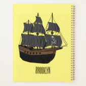 Illustration de bateau pirate (Dos)