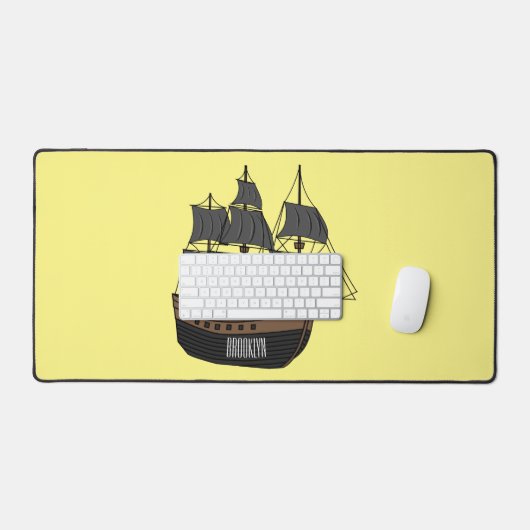 Illustration de bateau pirate (Clavier et souris)