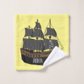 Illustration de bateau pirate (Gant de toilette)