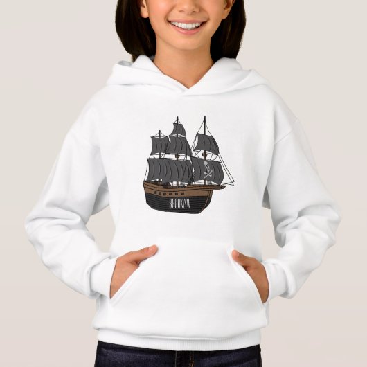 Illustration de bateau pirate (Devant)