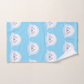 Illustration de bébé phoque mignon et duveteux (Serviette à main)
