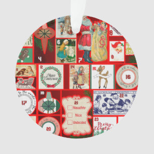 Illustration de bloc de l'Avent de Noël carré Art
