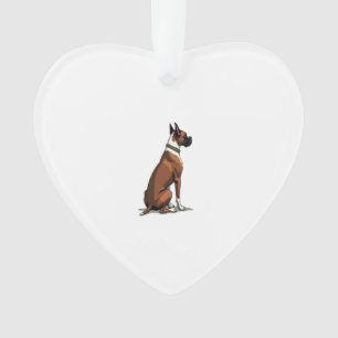 Illustration de Boxer Vintage vu de dos Marron W