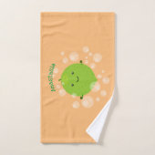 Illustration de bulles de chaux vert mou (Serviette à main)