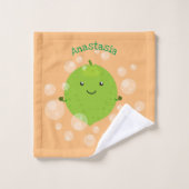 Illustration de bulles de chaux vert mou (Gant de toilette)