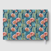 Illustration de cactus et de fleurs bleus joyeux (Verso)