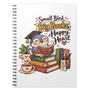Illustration de cahier de lecture de hibou mignon