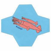 Illustration de calamar rose (Plat)