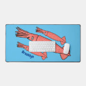 Illustration de calamar rose (Clavier et souris)