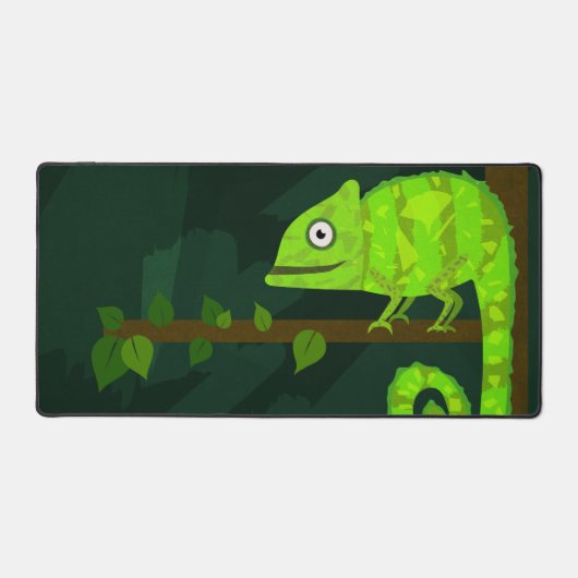 Illustration de caméléon vert mignon Reptile tropi (Recto)