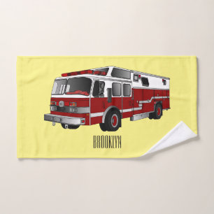 illustration de camion de pompiers de dessin animé