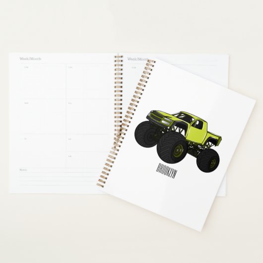 Illustration de camion monstre (Devant avec enveloppe)