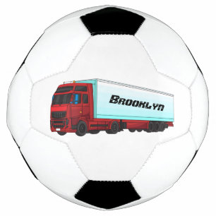 Illustration de camion remorque rouge