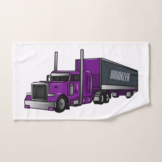 Illustration de camion semi-remorque (Serviette à main)