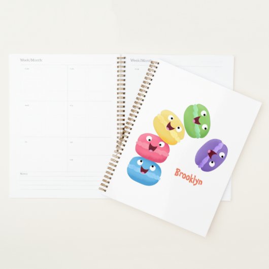 Illustration de caricature de macarons marrant mig (Devant avec enveloppe)