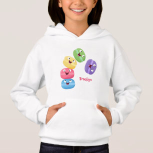 Illustration de caricature de macarons marrant mig