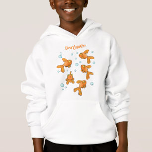 Illustration de caricature de poisson rouge orange