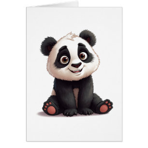 Illustration de carte d'art de dessin animé d'ours