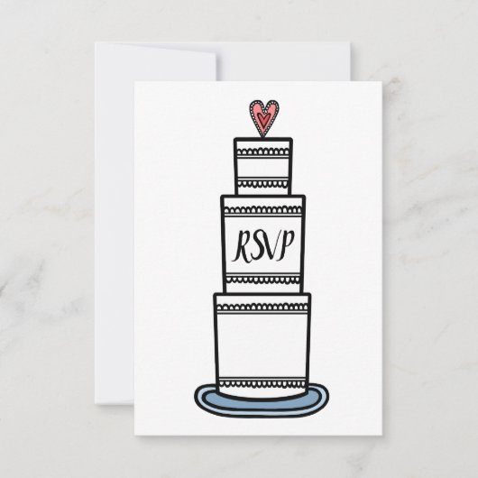 Illustration de carte de réponse pour gâteau de ma (Devant)