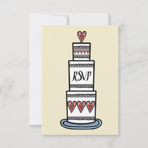 Illustration de carte de réponse pour gâteau de ma