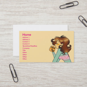 Illustration de carte de visite pour une fille amo