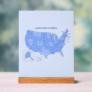 Illustration de carte minimale des États-Unis en b