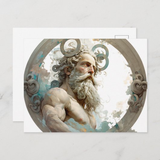 Illustration de carte postale Zeus (Devant / Derrière)