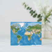 Illustration de carte topographique du monde (Debout devant)