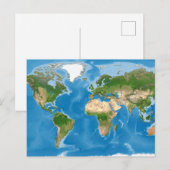 Illustration de carte topographique du monde (Devant / Derrière)