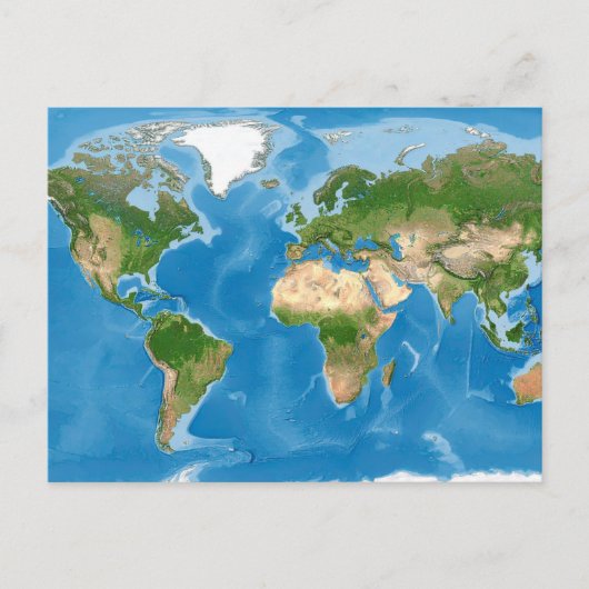 Illustration de carte topographique du monde (Devant)