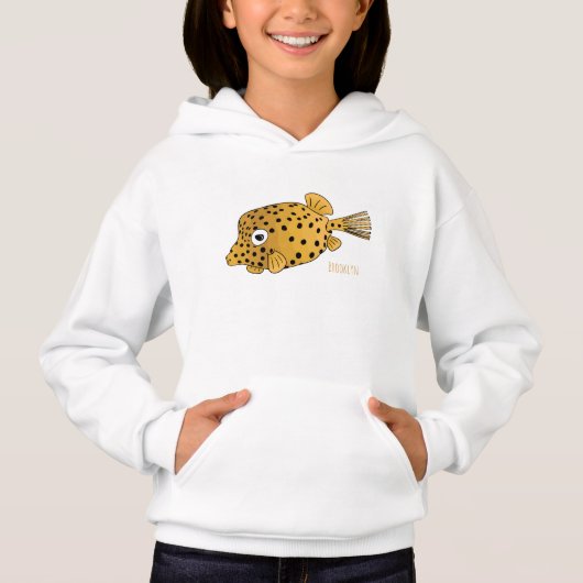 Illustration de cartoon de poisson coffre jaune (Devant)