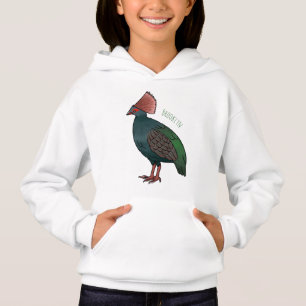 illustration de cartoon d'oiseau perdrix crêté