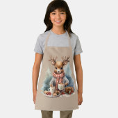 Illustration de cerf de tablier de Noël rustique (Insitu)