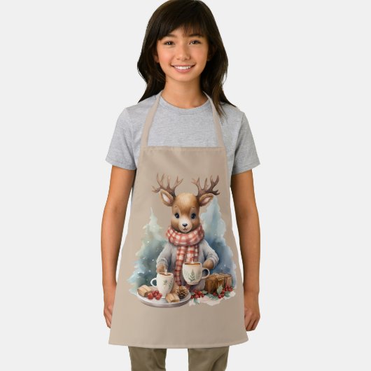 Illustration de cerf de tablier de Noël rustique (Insitu)