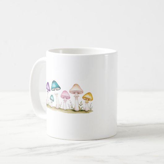 Illustration de champignon d'aquarelle Mug (Devant gauche)