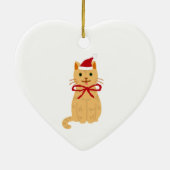 Illustration de chat de Noël Art ornement en céram (Dos)