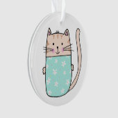 Illustration de chat floral pour enfants mignons (devant)
